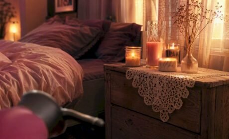 Cozy bedside with gentle air pulse stimulator detail